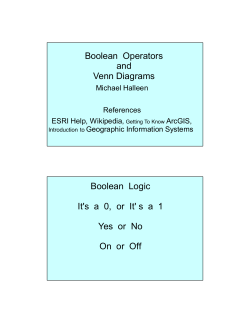 Boolean Operators and Venn Diagram