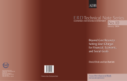 Beyond Cost Recovery: Setting User Charges for Financial