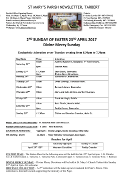 2nd Sunday of Easter 23rd April 2017