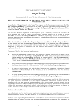 Base Prospectus First Supplement dated 20 June 2016