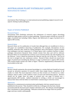 australasian plant pathology (aupp)