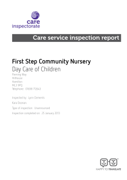 First Step Community Nursery Day Care of