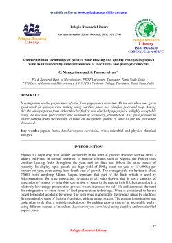 Standardization technology of papaya wine making and