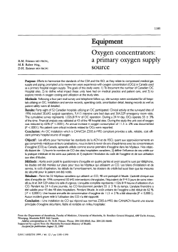 Oxygen concentrators: a primary oxygen supply source
