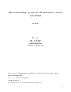 The Effects of Seeding Time on Native Plant Establishment in a