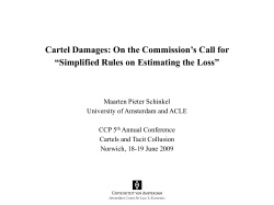 Over kwaliteit - Centre for Competition Policy