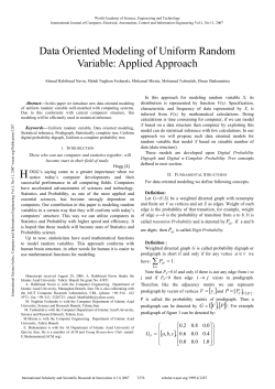 Data Oriented Modeling of Uniform Random Variable: Applied