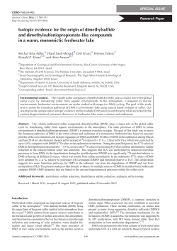 Isotopic evidence for the origin of DMS and DMSP