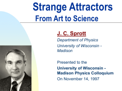 Strange Attractors - University of Wisconsin&ndash;Madison