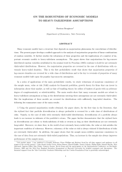 on the robustness of economic models to heavy