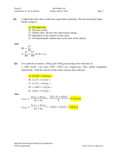 problems for phys 101 exam (chapterwise)