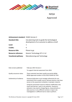 Assessment schedule: Generic Technology 91045 &ndash; Phone to go
