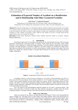 Estimation of Expected Number of Accident on a