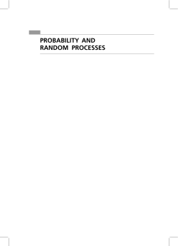 PROBABILITY AND RANDOM PROCESSES