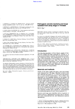 Pathogenic aerobic bacteria and fungi isolated