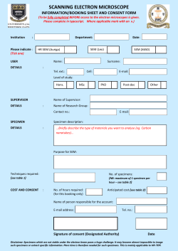 2013 Scanning Electron Microscope booking form