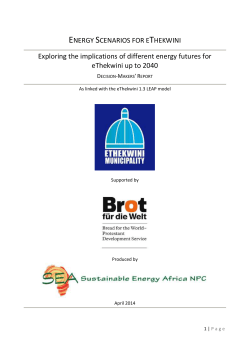 Electricity supply cost - Sustainable Energy Africa