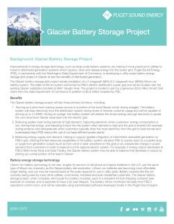 Glacier Battery Storage Project