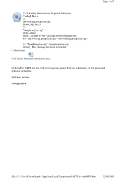 1 Attachment On behalf of GNDR and the civil society group, please