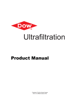 DOW&trade; Ultrafiltration &ndash; Product Manual