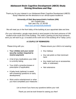 Adolescent Brain Cognitive Development (ABCD)