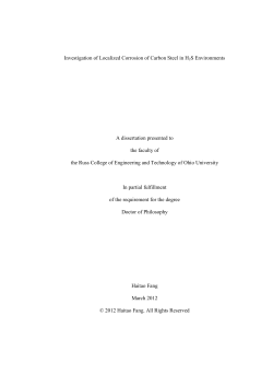 Investigation of Localized Corrosion of Carbon