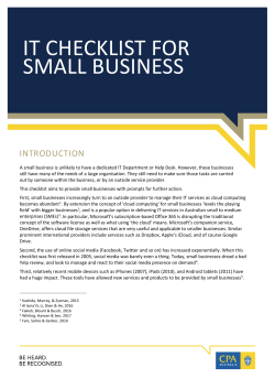 IT checklist for small business