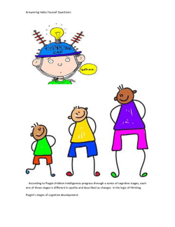 Answering Heba Youssef Questions: According to Piaget children