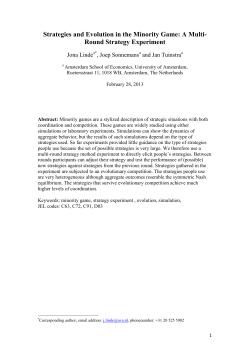 A Multi-Round Strategy Tournament of the Minority Game: a