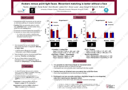 Avatars versus point-light faces: Movement matching is better