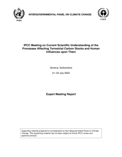 IPCC Meeting on Current Scientific Understanding of the Processes