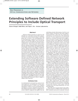 Extending Software Defined Network Principles to Include Optical