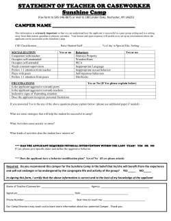 Caseworker Form - Sunshine Campus