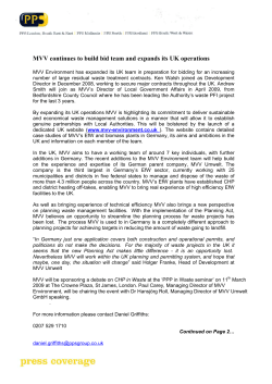 MVV team takes shape to bid for large waste contracts