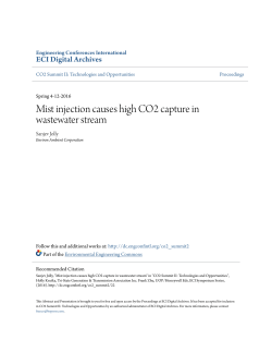 Mist injection causes high CO2 capture in wastewater stream