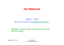 Ion Removal