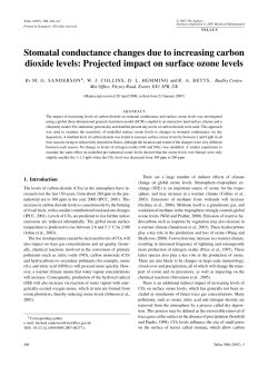 Stomatal conductance changes due to increasing carbon dioxide