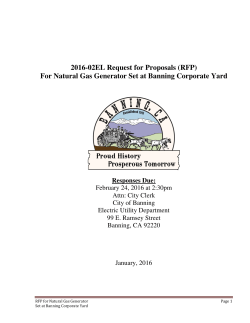 RFP for Natural Gas Generator