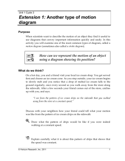 Extension 1: Another type of motion diagram
