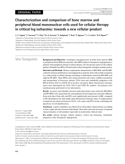 Characterization and comparison of bone marrow and peripheral
