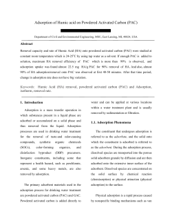 Adsorption of Humic acid on Powdered Activated Carbon (PAC)