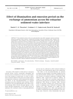 Effect of illumination and emersion period on the