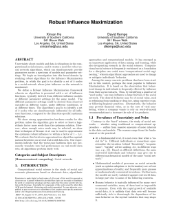Robust Influence Maximization