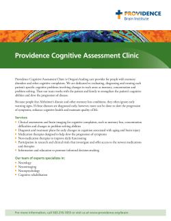 Providence Cognitive Assessment Clinic