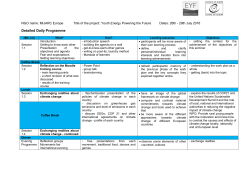 NGO name: MIJARC Europe Title of the project: Youth Energy