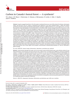 Carbon in Canada`s boreal forest &mdash; A synthesis1