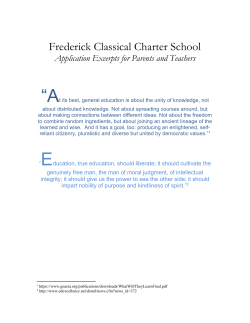 Application Excerpts for Parents and Teachers