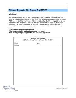 Clinical Scenario Mini Cases: Template