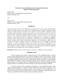 The Role of Causal Attribution in the Structural Model of the