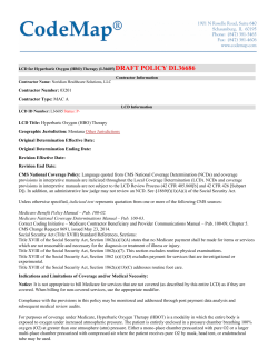 Hyperbaric Oxygen (HBO) - Undersea and Hyperbaric Medical